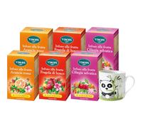 Generico VIROPA Infuso 10 Vitamine - Set da 6 Pezzi Con 15 Filtri, 3 Gusti Alla Frutta + Tazza In OMAGGIO - Infuso Miscela Di Erbe Combinate, Pronto in 6-8 Minuti