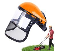 Generico Visiera Di Sicurezza, Casco Per Motosega Decespugliatore Visiera Protezione Per Viso Cappello Forestale Per Giardinaggio Prato Di Registrazione