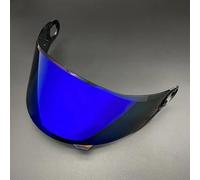 Generico Visiera for Ca-sco da moto FF396 for LS2 FF358 FF396 PC ad alta resistenza anti-UV antigraffio antivento elettroplaccata Visera Ca-sco Moto(Revo Deep Blue)