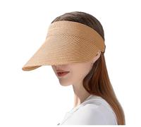 Generico Visiera Parasole da Donna in Paglia di Carta Con Fascia A Tesa Larga in Paglia Cappello di Paglia da Donna Cappelli da Sole da Donna Upf 50 da Spiaggia
