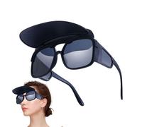 Generico Visiera Parasole Per Gli Occhi - Occhiali Da Sole Da Bici Con Visiera Per Cappello, Occhiali Da Sole Con Montatura Grande | Occhialii Per Sport All'aria Aperta Impermeabili UV400 Staccabili