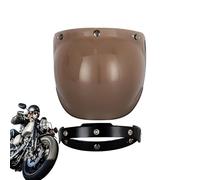 Generico Visiera Per Casco Moto,Schermo Facciale - Lente Curva Visiera Aperta Per Percorsi Autostradali Tour Lunghi Notturni Pioggia Spostamenti Urbani
