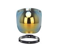 Generico Visiera Per Casco,Visiera Colorata - Lente Curva Visiera Aperta Per Percorsi Autostradali Tour Lunghi Notturni Pioggia Spostamenti Urbani