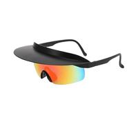 Generico Visor Sunglasses, Cycling Sunglasses, Lightweight PC Coated Outdoor Mirrored Lens Sports Shades, Ideal for Hiking Baseball Camping Golf Fishing Driving, 6.7x2.17 Inches 1 Piece