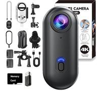 Generico Visus Cam, Visuscam - Mini 120 4K Camera for Recording, POV Pro Body Camera, HD 1080p/4K Mini Wearable Body Action Cameras with Audio Video, for Vlogging Diving Cycling (Black-1080P,32G)