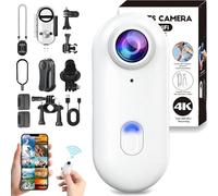 Generico Visus Cam, Visuscam - Mini 120 4K Camera for Recording, POV Pro Body Camera, HD 1080p/4K Mini Wearable Body Action Cameras with Audio Video, for Vlogging Diving Cycling (White-4K,32G)