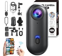 Generico Visus Cam, Visuscam - Mini 120 4K Camera for Recording, POV Pro Body Camera, HD 1080p/4K Mini Wearable Body Action Cameras with Audio Video, for Vlogging Diving Cycling (Black-4K,64G)