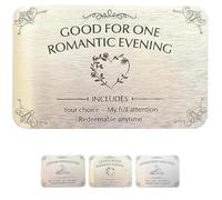 Generico Vita Data Night Pass Wallet Card,Date Night Pass, Serata romantica, Carte di massaggio per tutta la vita, Voucher divertente romantico inciso per ragazzo ragazza (#C)