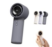Generico Vitalsecom - Breezio Fan, Hand Folding High-Speed Turbine Fan, 100 Levels Of Infinite Wind Speed, 3s Fast Cooling, for Hot Day, Anywhere (grey)