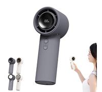 Generico VitalsEcom - Breezio Fan, USB Rechargeable Portable Handheld Fan, 3s Fast Cooling, 100 Levels of Infinite Wind Speed, With Safety Lock & Led Display, Perfect for Hot Day (Gray,A)