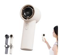 Generico VitalsEcom - Breezio Fan, USB Rechargeable Portable Handheld Fan, 3s Fast Cooling, 100 Levels of Infinite Wind Speed, With Safety Lock & Led Display, Perfect for Hot Day (White,A)