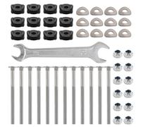 Generico Viti di Sicurezza per Trampolino - Confezione da 12 Bulloni per Cappucci per Asta (23 G Ciascuno), Soluzioni di Fissaggio, Parti del della Custodia, Set di E Bulloni Universali in Acciaio