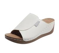 Generico VivaStep Sandals, VivaStep Women's Comfortable Summer Slippers, Pain Relief, Non Slip Orthopedic Casual Walking Shoes for Daily Wear (White,39)