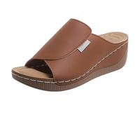 Generico VivaStep Sandals, VivaStep Women's Comfortable Summer Slippers, Pain Relief, Non Slip Orthopedic Casual Walking Shoes for Daily Wear (Brown,41)