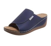 Generico VivaStep Sandals, VivaStep Women's Comfortable Summer Slippers, Pain Relief, Non Slip Orthopedic Casual Walking Shoes for Daily Wear (Dark Blue,41)