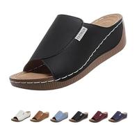 Generico VivaStep Women's Orthopedic Sandals - Comfortable, Non-Slip, Lightweight Open-Toe Slippers for Daily Walking (Black,37)