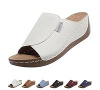 Generico VivaStep Women's Orthopedic Sandals - Comfortable, Non-Slip, Lightweight Open-Toe Slippers for Daily Walking (White,41)
