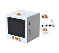 Generico Voice Activated Sticker Printer, 8x7x8cm, AI Portable Inkless Printing Box, ABS Material, Label Printer with Display, Smart Home Office Organization