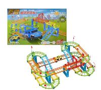 Generico Voiture Rampe Jouet - Circuit De Course Jouet 54x30 Cm | Set Jeu 92 pièces avec Rampe, Voitures Dynamiques pour 3+ Ans, Garçons Filles, Activités intérieur, Cadeau Noël Bébé