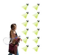 Genérico Volano da badminton, 12 pezzi, portatili, resistenti al vento | Volanti in nylon per pratica di baseball, softball, allenamento, principianti, famiglia, esterni, giardino
