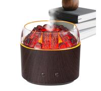 Generico Volcano Diffuser - 160ml Portable Flame Cool Mist Humidifier Silent Tool Device for Indoor with USB-Powered, Warm Ambient Lighting for Room, Desk, Car, Home, Bathroom,Classroom, White,