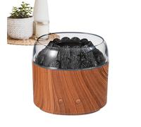 Generico Volcano Diffuser - 160ml Portable Flame Cool Mist Humidifier Silent Tool Device for Indoor with USB-Powered, Warm Ambient Lighting for Room, Desk, Car, Home, Bathroom,Classroom, White,