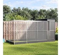Generico Voliera con Estensione Argento 416x203x216 cm Acciaio,Argento,97.75kg,3214258