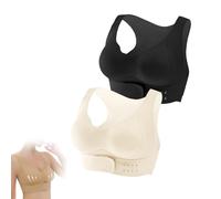 Generico Vowtrlleoy Bra, Vowtrlleoy Posture Correcting Front Buckle Bra for Women, Back Support Orthopedic Anti-Sagging Bras (2Pcs-B,M)