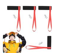 Generico VWrist Straps for Ski Gloves - 4X Elastic Glove Holder, Adjustable Anti-Lost Lanyard, 360-degree Swivel Hook, Top Performance Category, Black Retention Straps for Snowboarding