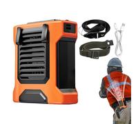 Generico Waist Clip Fan, 4-Speed Travel Blower, 4.33x3.77in Portable Cooling Device, Built-In Flashlight Power Bank, Belt Clip Fans Strong Wind for Work Camping Hiking Beach Construction