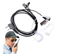 Genérico Walkie Talkie con microfono, Cuffie per walkie Talkie, Auricolare Walkie Talkie Radio Auricolare, Cuffie a 2 vie, Tubo acustico nascosto, di sicurezza MA