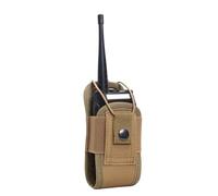 Genérico Walkie Talkie Pouch - per radio resistente con cintura per il trasporto, sicura per due vie radio | Compatible with Vests, Belts & Bags For Work & Outdoor Use, Kaki, Consulte la