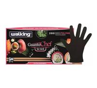 Generico WALKING 200 Guanti CHEF SUSHI in CPE nero super sensibile - TAGLIA S-M