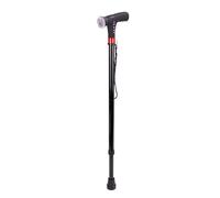 Generico Walking Stick - Folding Walking Cane With Led Light & Alarm Radio | Travel Adjustable Walkiing Sticks, Armrest Cane For Old Man Women Disabled Indoor Outdoor