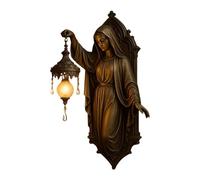 Generico Wall Applica - Lampada a parete | 20 cm Illuminazione ambientale di resina vintage, parete wireless Applique Virgin Mary | Per la camera da letto Holy Studio Nursery Birthday