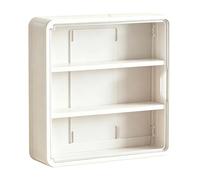 Generico Wall Display Case 3 Tier Wall Mounted Dustproof Clear Door Box | Collectibles Display Cases for Shelving Bookcase Bookshelf Furniture Living Room Office Kitchen Bathroom Garage