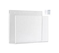 Generico Wall File Holder - Clear Display Storage Organizer | Acrylic Brochure Holder Wall Mount For Paper Mail Letter Book Document Living Room Bedroom Bathroom Home Office Hotel