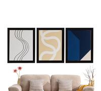 Generico Wall Frame - 8x10in Black Modern Poster Holder, 3 Pieces Photo Frame For Desk, Picture Display, Decor Category, Black Wood Set for Living Rooms Bedrooms Offices Apartments and Dorms