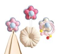 Generico Wall Hooks Adhesive Damage Free Floral Shape Decorative Hangers | Decorative Adhesive Wall Hooks Feature A Floral Shape For Practical Hanging And Organization | Damage-Free Hangers