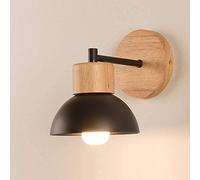 Generico Wall Lamp Iron Wall Hanging Lamp - LED Wall Lights Minimalist Wooden Wall Lighting Living Room Study Cafe Bedroom Wall Sconce E27