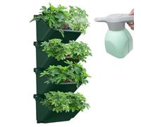Generico Wall Mount Planter,4 Pieces Vertical Self Watering Holder with Drainage | Outdoor Strawberry Planters,for Planting Plants Cherry Strawberry Climbing Vine Vegetables Fruits