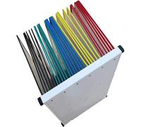 Generico Wall Mount Reference Organizer - Metal Desktop Flip Display Folder, 30 Pockets, Letter-Size, PVC Color Desk , for Office Restaurant Warehouse Storage A4 Documents