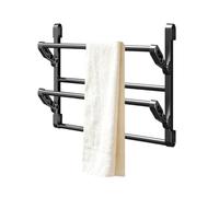 Generico Wall Mount Shoe Rack | Adhesive Double-Layer Foldable Space Saving | Angled Shoe Organizer Holder For Home Living Room RV Tile Marble Glass Mirror Bathroom Apartment Hotel