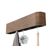 Generico Wall-Mounted Coat Rack - Wall Coat Hanger Rack With Folding Hooks, No-Drill Organizer, Wooden Clothing Hanger For Household Bag Keys Hats Scarves Gloves Purse Jackets | Suitable For Desktop