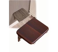 Generico Wall Mounted Folding Table, Space Saving Small Floating Drop-Leaf Wall Shelf Workbench, for Small Apartments, Bench Changing Shoes(Brown,14.4 x 11.8 inch)