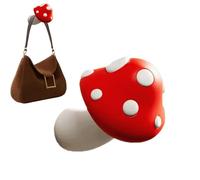 Genérico Wall Mounted Hooks, Mushroom Towel Hooks Wall Hanger, Resin Mushroom Hanger For Kitchen Bathroom Living Room Shower Entryway Home Decor Towel Bag Key Tool Clothes