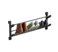 Generico Wall Mounted Shoe Rack, 2 Tier Foldable Shelf, Narrow Organizer For Sneakers And Shoes, Easy Installation, Home Storage Accessory, Hallway Wardrobe Bathroom Shoe Organization