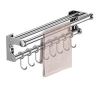 Generico Wall Mounted Utensil Rack - Stainless Steel Robust Cutter Organizer With Hooks - Convenient Cleaning Space Saving Rack, Store And Organize | Easy Installation Kitchen Tools