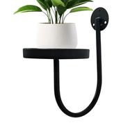 Generico Wall Plant Stand - Black Metal Floating Window Flower Holder, Vertical Planter Bracket Shelves for Potted Plants, Sturdy Indoor Outdoor Home Decor | for Living Room Garden Balcony Office
