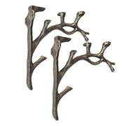 Generico Wall Shelf Brackets, 2 Pieces Floating Wood Shelves Brackets For Entryway, Branch Vintage Rack Metal, Bedroom Living Room Kitchen Office Garage Library Corner Planter Decorations
